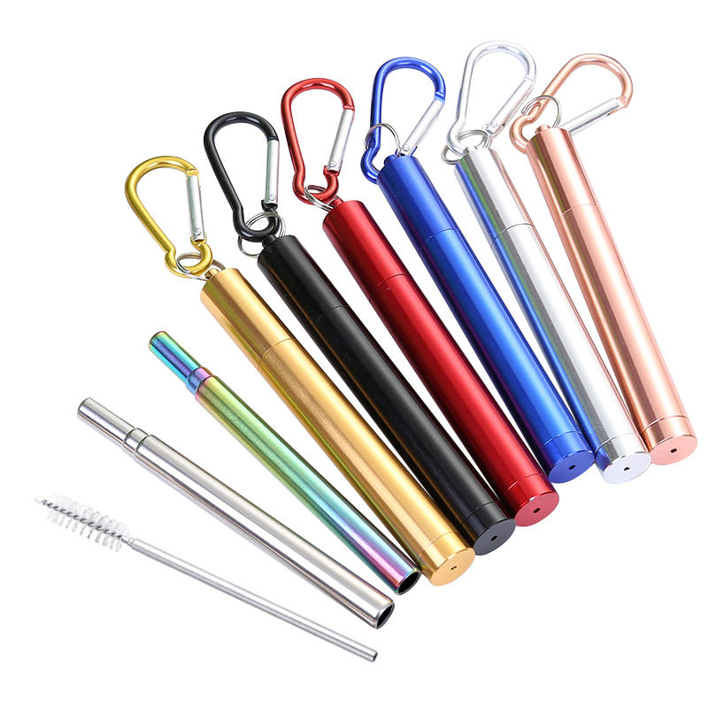 Telescopic Stainless Steel Straws With Case,Straws